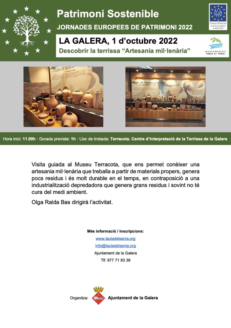 JEP2022 - Descobrir la terrissa. Artesania mil·lenària JEP2022 - Descobrir la terrissa. Artesania mil·lenària