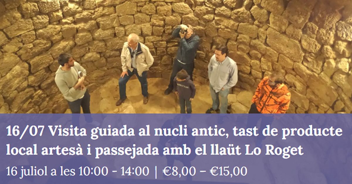Visita guiada al nucli antic, tast de producte local artesà i passejada amb el llaüt Lo Roget Visita guiada al nucli antic, tast de producte local artesà i passejada amb el llaüt Lo Roget