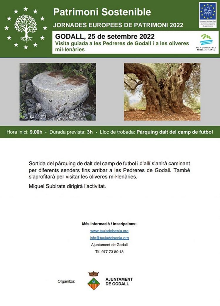 JEP2022 - Visita guiada a les Pedreres de Godall i a les oliveres mil�len�ries