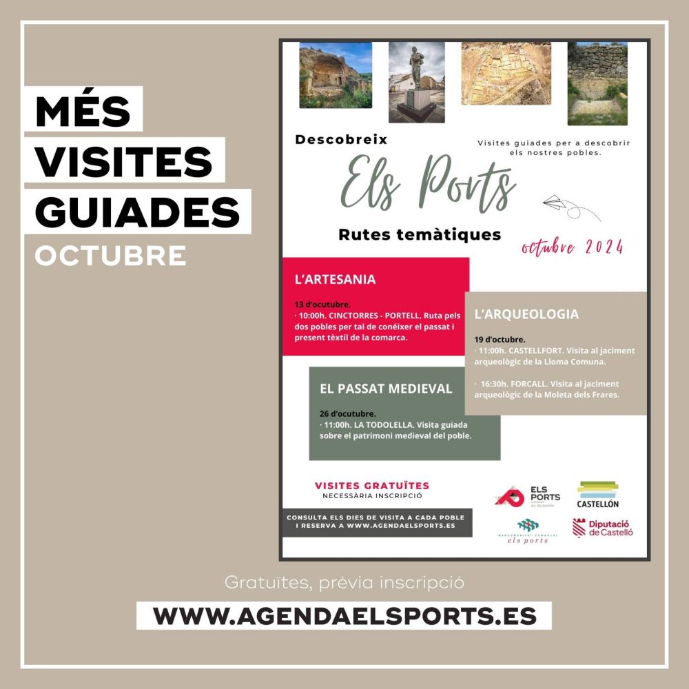 Visita guiada a jaciments arqueològics dels Ports Visita guiada a jaciments arqueològics dels Ports