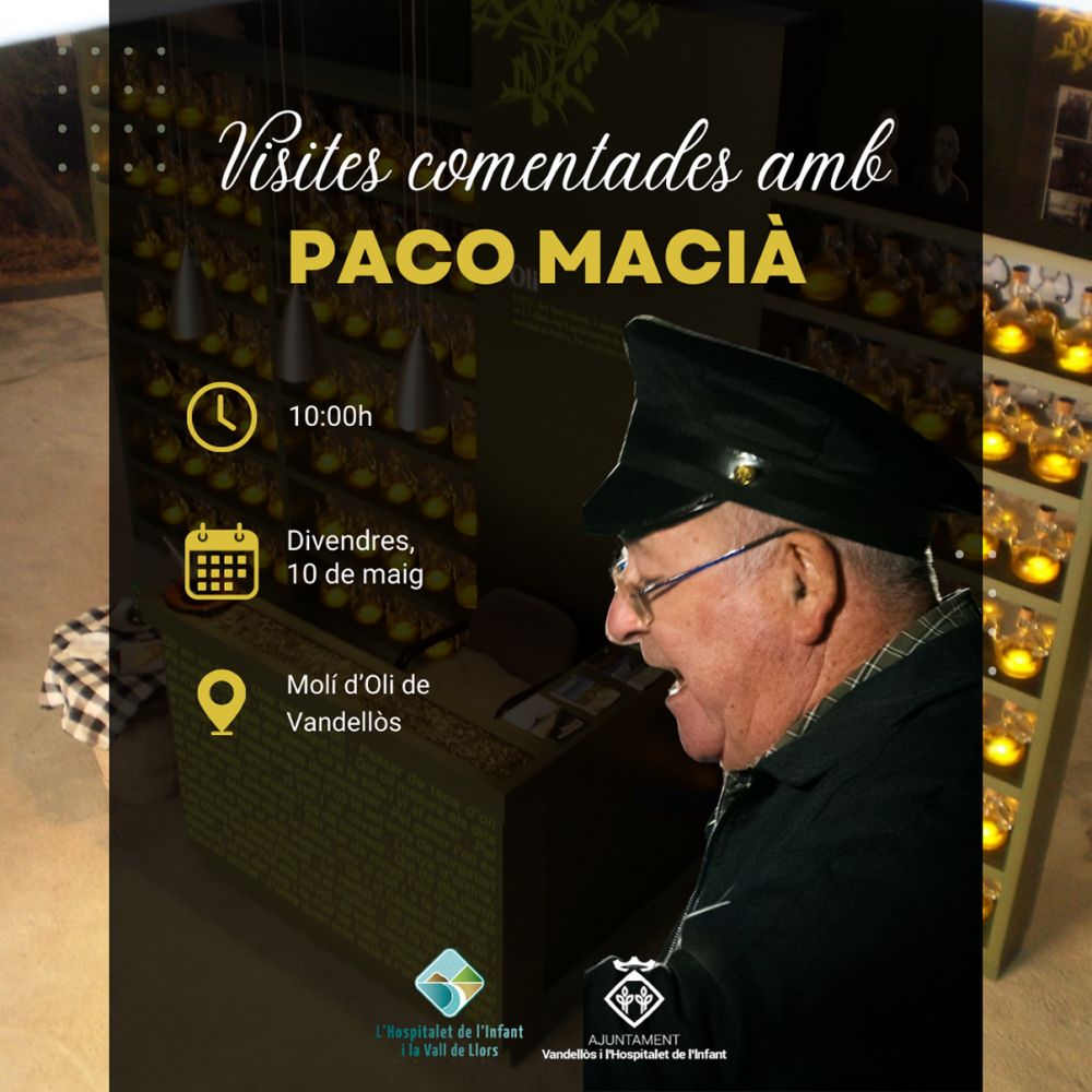 Visita comentada al l�antic mol� de l�oli de Vandell�s de la m� de Paco Maci�