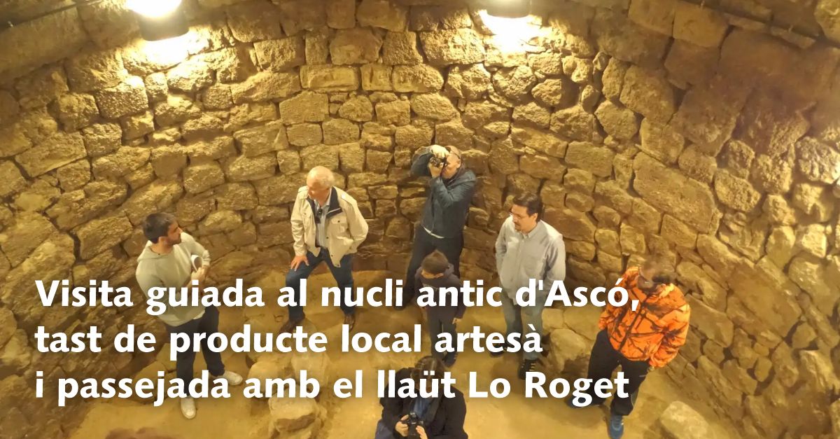 Visita guiada al nucli antic, tast de producte local artes i passejada amb el llat Lo Roget