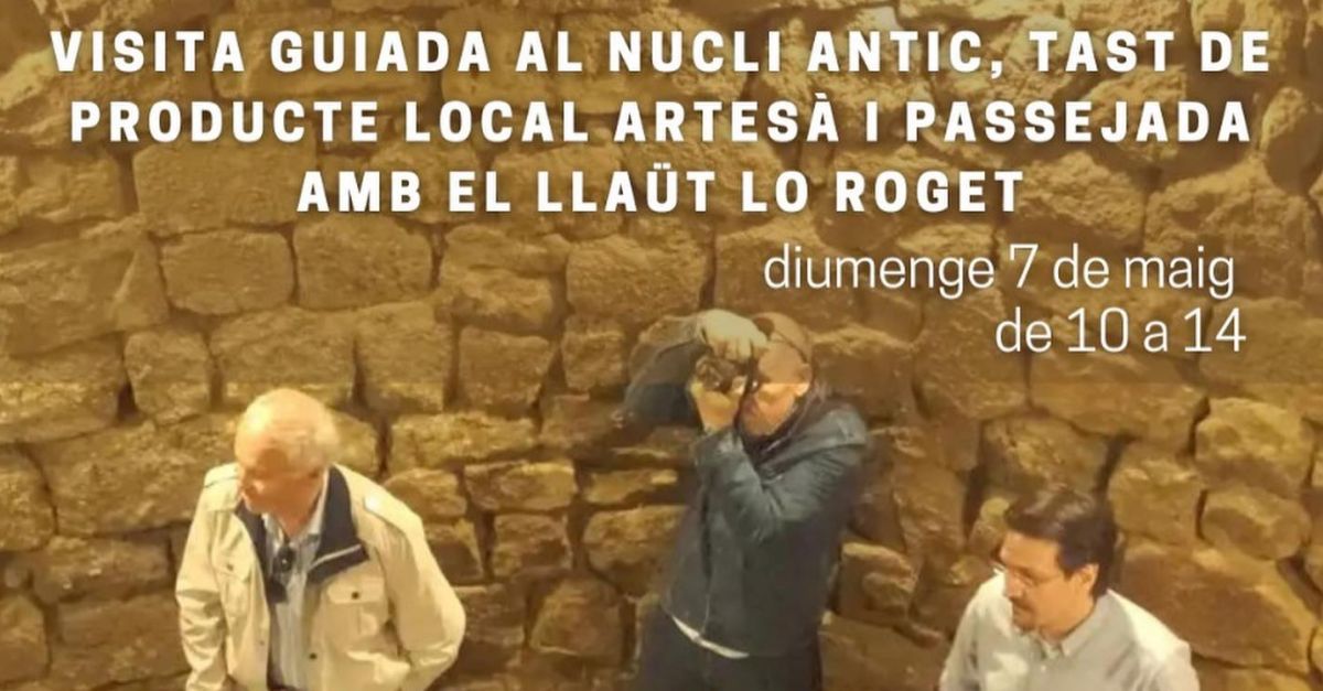 Visita guiada al nucli antic, tast de producte local artes� i passejada amb el lla�t Lo Roget