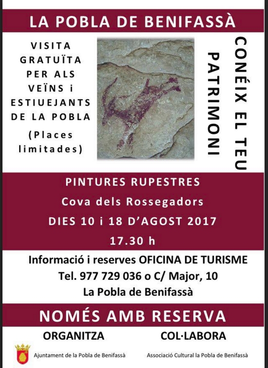 Visita a les pintures rupestres de la Cova dels Rossegadors Visita a les pintures rupestres de la Cova dels Rossegadors
