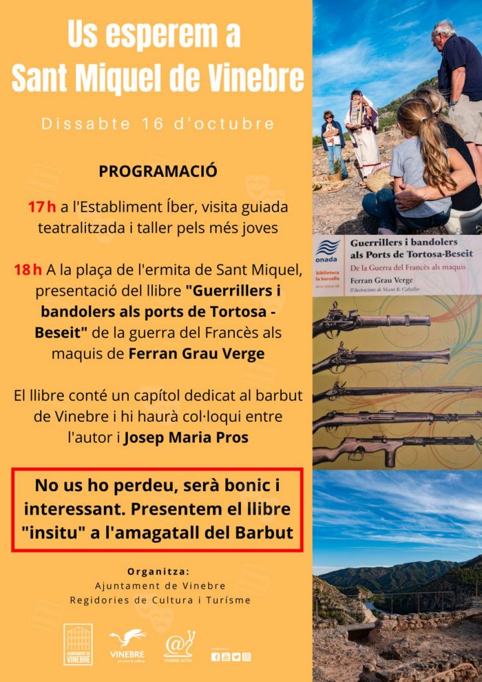 Visita teatralitzada i taller a l’establiment íber de Sant Miquel de Vinebre Visita teatralitzada i taller a l’establiment íber de Sant Miquel de Vinebre