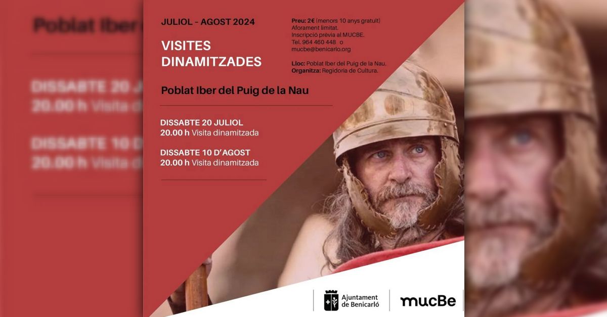 Visitas dinamizadas y tem�ticas al poblado �bero del Puig de la Nau de Benicarl�