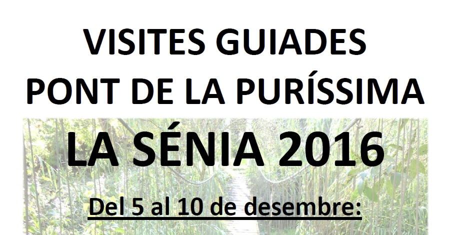 Visites guiades Pont de la Pur�ssima La S�nia 2016