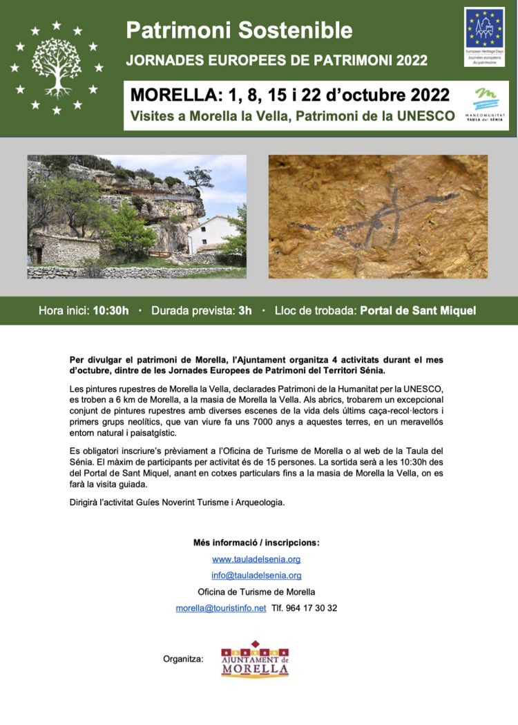 JEP2022 - Visita guiada a Morella la Vella, Patrimoni de la UNESCO JEP2022 - Visita guiada a Morella la Vella, Patrimoni de la UNESCO