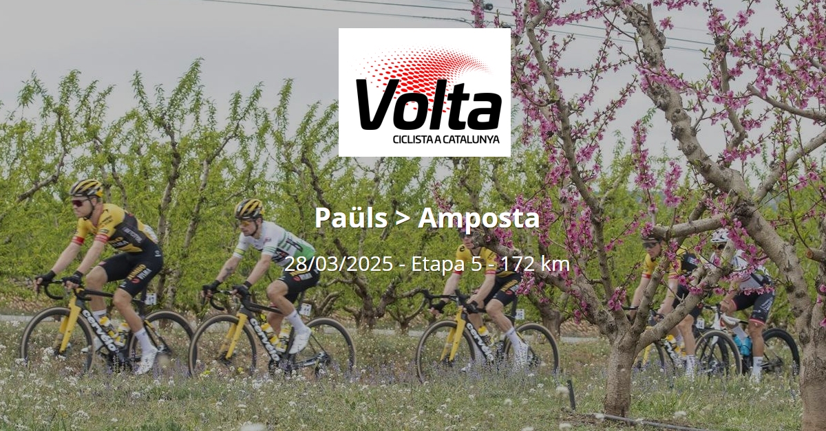 Volta Ciclista a Catalunya. 5a etapa Paüls-Amposta Volta Ciclista a Catalunya. 5a etapa Paüls-Amposta