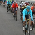 Imatges de la Volta Catalunya al Pont Penjant d&rsquo;Amposta