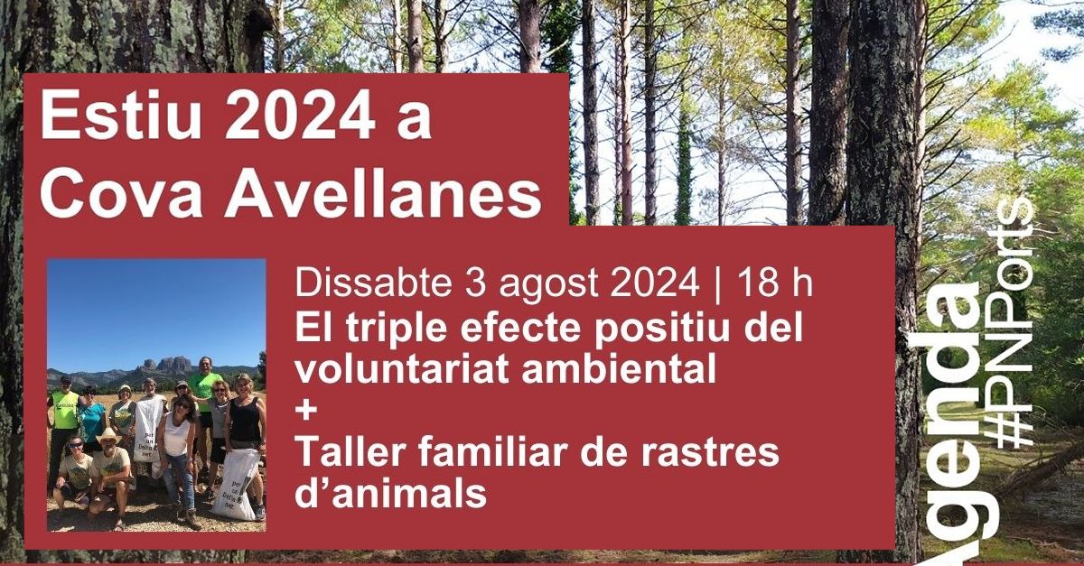 Xerrada: El triple efecte positiu del voluntariat ambiental + taller familiar de rastres d’animals Xerrada: El triple efecte positiu del voluntariat ambiental + taller familiar de rastres d’animals
