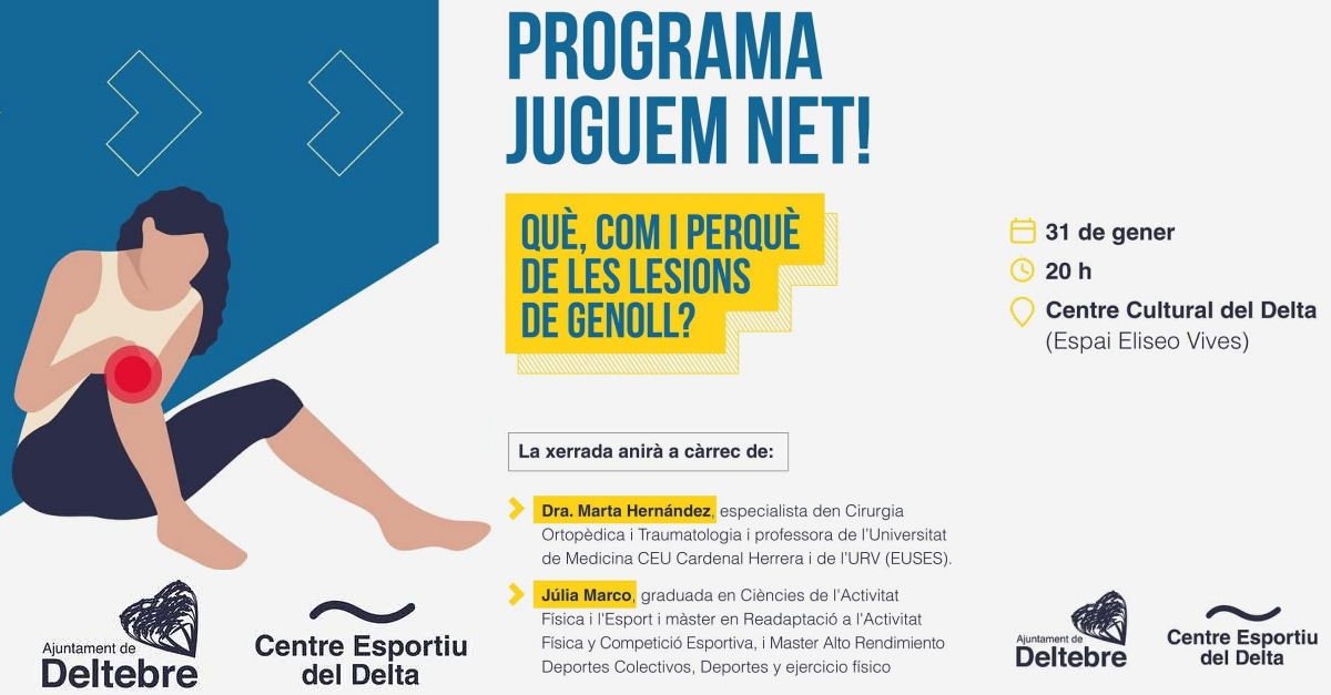 Xerrada «Què, com i perquè de les lesions de genoll?» Xerrada «Què, com i perquè de les lesions de genoll?»