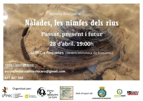 Xerrada divulgativa: «Nàiades, les nimfes dels rius. Passat, present i futur» Xerrada divulgativa: «Nàiades, les nimfes dels rius. Passat, present i futur»