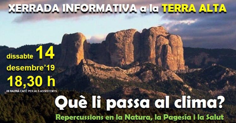 Charla: �Qu� li passa al clima? Repercussions en la natura, la pagesia i la salut�